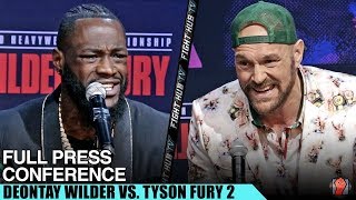 DEONTAY WILDER VS TYSON FURY 2  FULL PRESS CONFERENCE amp FACE OFF VIDEO [upl. by Rozalin689]