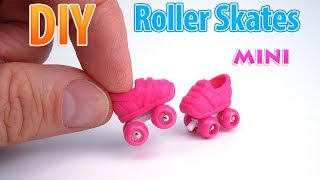 DIY Miniature Roller Skates DollHouse  No Polymer Clay [upl. by Fesoy]