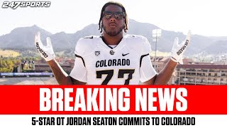 BREAKING 5star Jordan Seaton Commits to Colorado Coach Prime  EMERGENCY REACTION 🚨 [upl. by Drazze330]