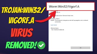 How to remove TrojanWin32VigorfA [upl. by Kaycee]