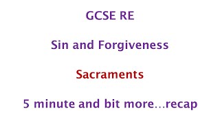 GCSE RE Eduqas  Sacraments 5 minuteish recap [upl. by Nesta]