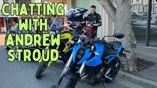 Chatting with World Champion Andrew Stroud for Motorcycle Awareness Month [upl. by Binnings]