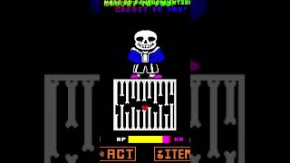 Extreme Mode Sans First Attack undertale sans undertalefangames [upl. by Nerfe]