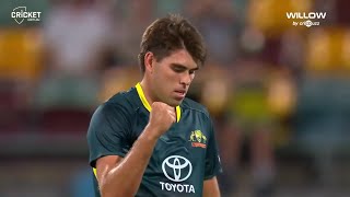 Xavier Bartlett 3 wickets vs Pakistan  1st T20I AUS VS PAK [upl. by Olnek]