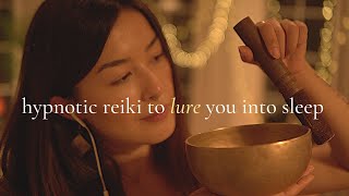 ASMR Reiki Release the Ego Mind  Negative Thoughts Hand Movements Singing Bowl Rain Sounds [upl. by Claudy925]