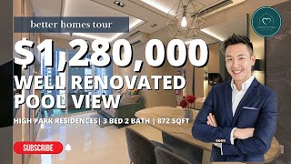 Better Homes Tour  High Park Residences  3 Bed 2 Bath  Jared Tan  SG Condo Review  PropNex [upl. by Inahc]