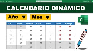 📆 CALENDARIO PERPETUO y DINÁMICO en Excel  Sin Macros 2023 [upl. by Ahmad]