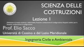 Scienza delle Costruzioni Lezione 1 [upl. by Bohner]