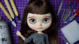 Make your first Blythe doll  sanding carving and MSC [upl. by Leahcimluap]