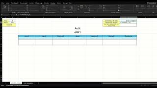 Comment créer un calendrier mensuel sur Excel [upl. by Gilman487]