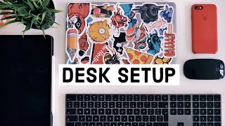 DESK SETUP TOUR FOR ULTIMATE PRODUCTIVITY 2019 [upl. by Yrahcaz351]