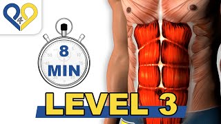 8 Min Abs Workout  Level 3  P4P Music [upl. by Mastrianni]