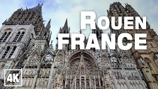 Cathedral of Rouen Normandy FRANCE 2021 ⛪️ • Real Time Virtual Walking Tour Ambience in 4K ASMR [upl. by Ahscrop]