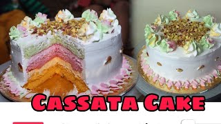 How To Make Cassata Cake  In Marathi Recipe [upl. by Airitak]