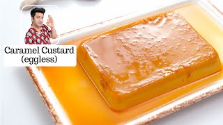 Eggless Caramel Pudding ONLY 4 Ingredients  No Condensed Milk  NO Oven  Christmas Recipe [upl. by Gylys]