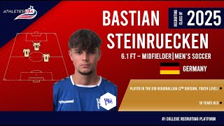 Mens Soccer  Midfielder  Bastian Steinrücken Germany  Highlights  Recruit 2025 [upl. by Nirol]