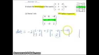 Determinant by Laplace Expansion an example [upl. by Notsahc296]