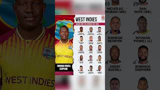 West Indies squad for T20 World Cup 2024trending youtubeshorts viral ytshorts ipl shorts [upl. by Bouton]