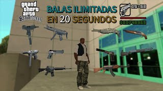 GTA San Andreas  Como tener Munición ILIMITADA en 20 Segundos  sin trucos ni mods [upl. by Ardnaid373]