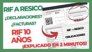 RIF A RESICO  ¿QUÉ SIGUE  RIF 10 AÑOS [upl. by Ailero]