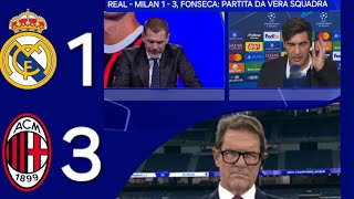 REAL MADRID  MILAN 1  3 FONSECA GIOCATO DA VERA SQUADRA CAPELLO LO PUNGOLA SULLE SOSTITUZIONI [upl. by Arim]