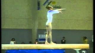 simona amanar 1994 spain vs romania balance beam [upl. by Ayifa]