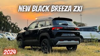 New Updated 2024 Black Brezza 😍  Maruti Brezza ZXI ₹1114L [upl. by Anelav]