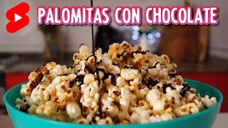 🍿PALOMITAS DE MAÍZ CON CHOCOLATE EN 1 MINUTO 🍿 BRUTALES Short [upl. by Redleh97]