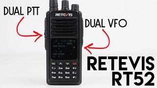 Retevis RT52 Dual Band Dual Mode Dual PTT Radio Test [upl. by Marcin]