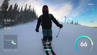 Skiing Insta360 X3 Kläppen Ski Resort 240108 Slope 282118 [upl. by Curhan]