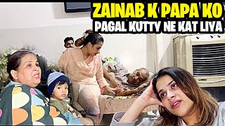 Zainab K Papa Ko Pagal Kutty Ne Kat Liya 😰 Bohat Zyada Cut Laggya 😱 [upl. by Sharpe]