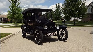 1919 Ford Model T 3 Door Touring in Black amp Engine Sound amp Ride on My Car Story with Lou Costabile [upl. by Airehc]