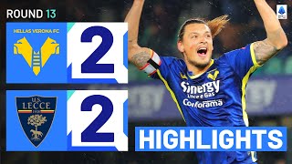 VERONALECCE 22  HIGHLIGHTS  Goalfest in Verona ends in a draw  Serie A 202324 [upl. by Emery]