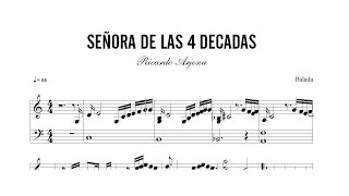 Partitura Ricardo Arjona  Señora de las 4 Decadas  Clases de Produccion de Partituras [upl. by Sivet531]