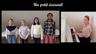 L ECUREUIL poésie  JeanLuc Moreau chant à 3 voix enfants [upl. by Cirdnek]