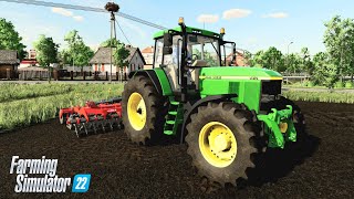 John Deere 7810 sound  disc harrowing  Realistic Gameplay  Farming Simulator 22 [upl. by Elumas50]