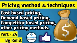 Pricing method amp techniques  Method of pricing in marketing [upl. by Madanhoj]