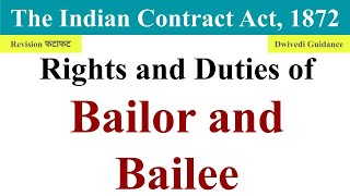 Rights and duties of bailor and bailee bailment and pledge duties of bailor duties of bailee law [upl. by Dibru]