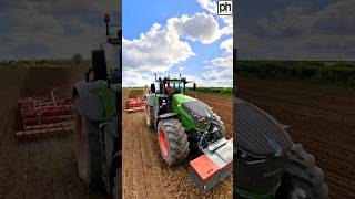 FENDT 1050 Tractor with Vaderstad Cultivator agri [upl. by Womack]