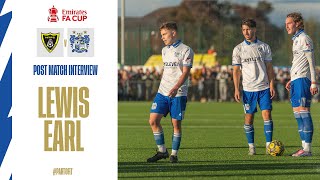 Lewis Earl  Harborough Town a  Post Match Interview  Bury FC [upl. by Earahs]