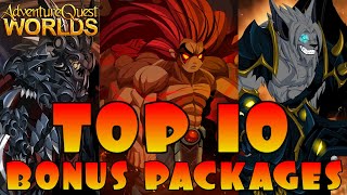 AQW Top 10 Bonus Packages Which Upgrade Pack Is The Best AQWorlds [upl. by Tabina]