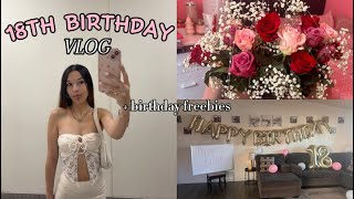 18TH BIRTHDAY VLOG💝  birthday freebies  party [upl. by Kubiak]