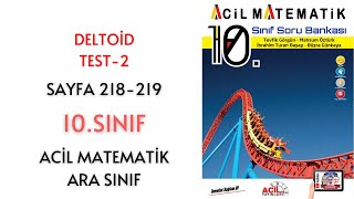 10Sınıf Soru Bankası Deltoid Test2 Sayfa 218219 [upl. by Ardeha]