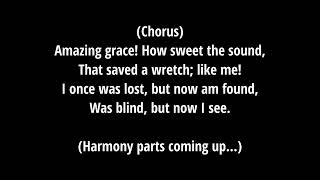 Amazing Grace  Easy Choir Harmony SATB [upl. by Atinuahs]