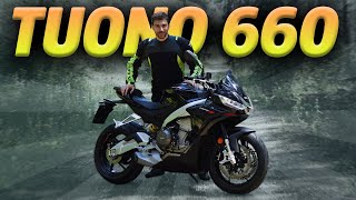 APRILIA TUONO 660 FACTORY 2024 NON ME LASPETTAVO COSÌ 🧐  Test Ride ITA [upl. by Janiuszck932]