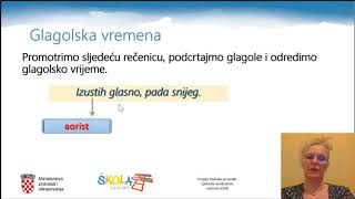 Hrvatski jezik 6 razred Glagolska vremena za izricanje prošlosti [upl. by Highams]