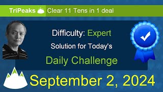 Microsoft Solitaire Collection TriPeaks  Expert  September 2 2024 [upl. by Kingsley]