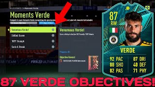 HOW TO COMPLETE VERDE OBJECTIVES FAST  87 Rated Player Moments Daniele Verde Objective  FIFA 22 [upl. by Anyk]