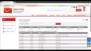 Speed Post Tracking  How to track consignment online [upl. by Zorah]