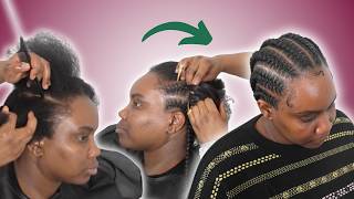 Get STYLISH with Easy Straight Back Stitch Braids at Home [upl. by Lew]